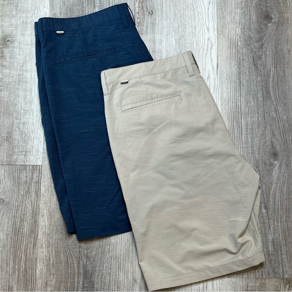 Billabong Crossfire Submersible 21" Hybrid Shorts Men’s Size 38 Khaki Navy 2 pr